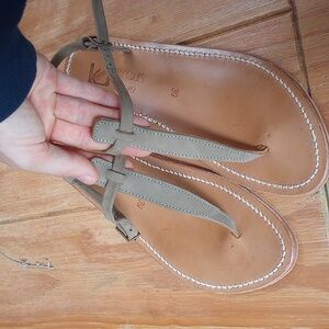 K Jacques st tropex leather strappy sandals